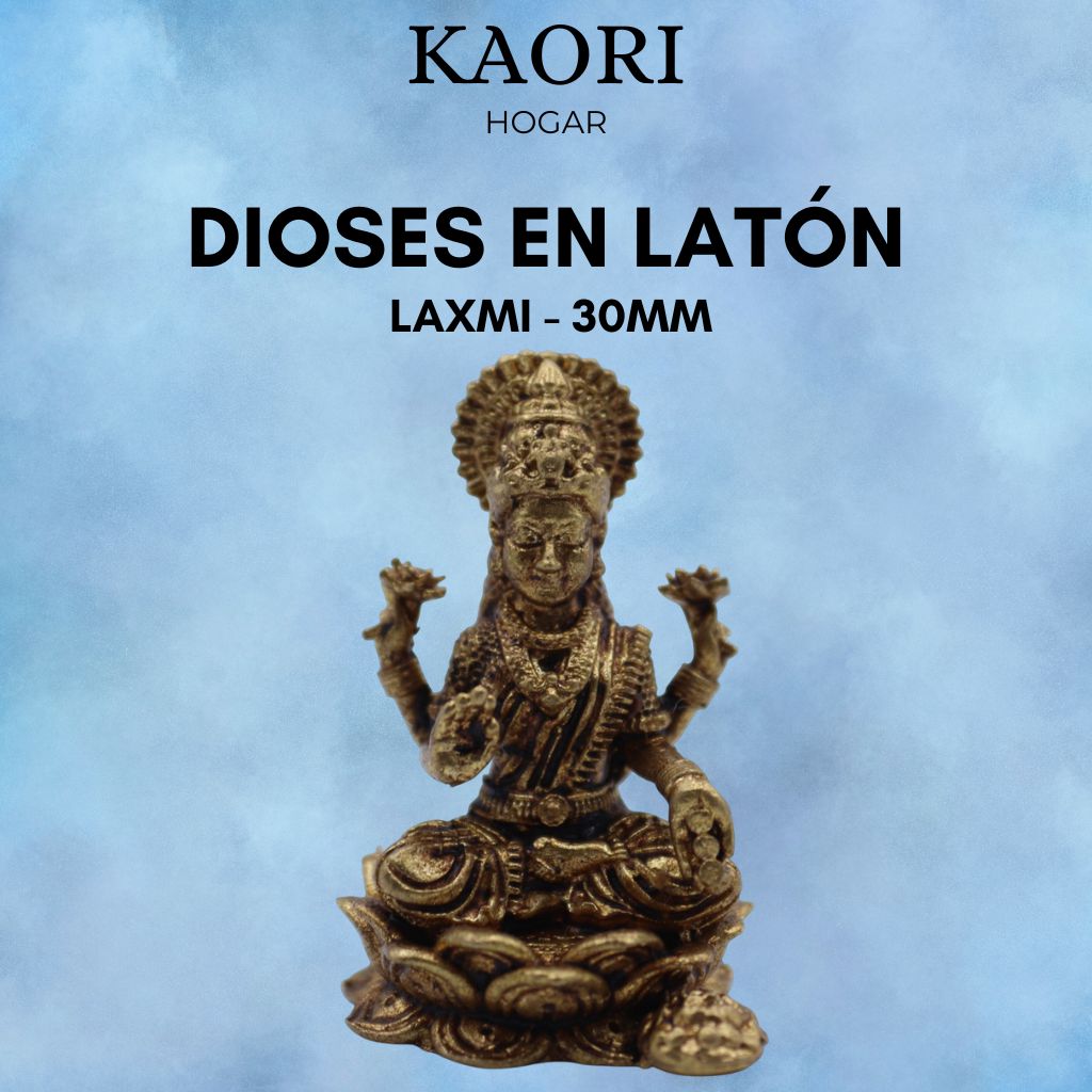 DIOSES EN MINIATURA DE LATÓN - LAXMI - 30MM