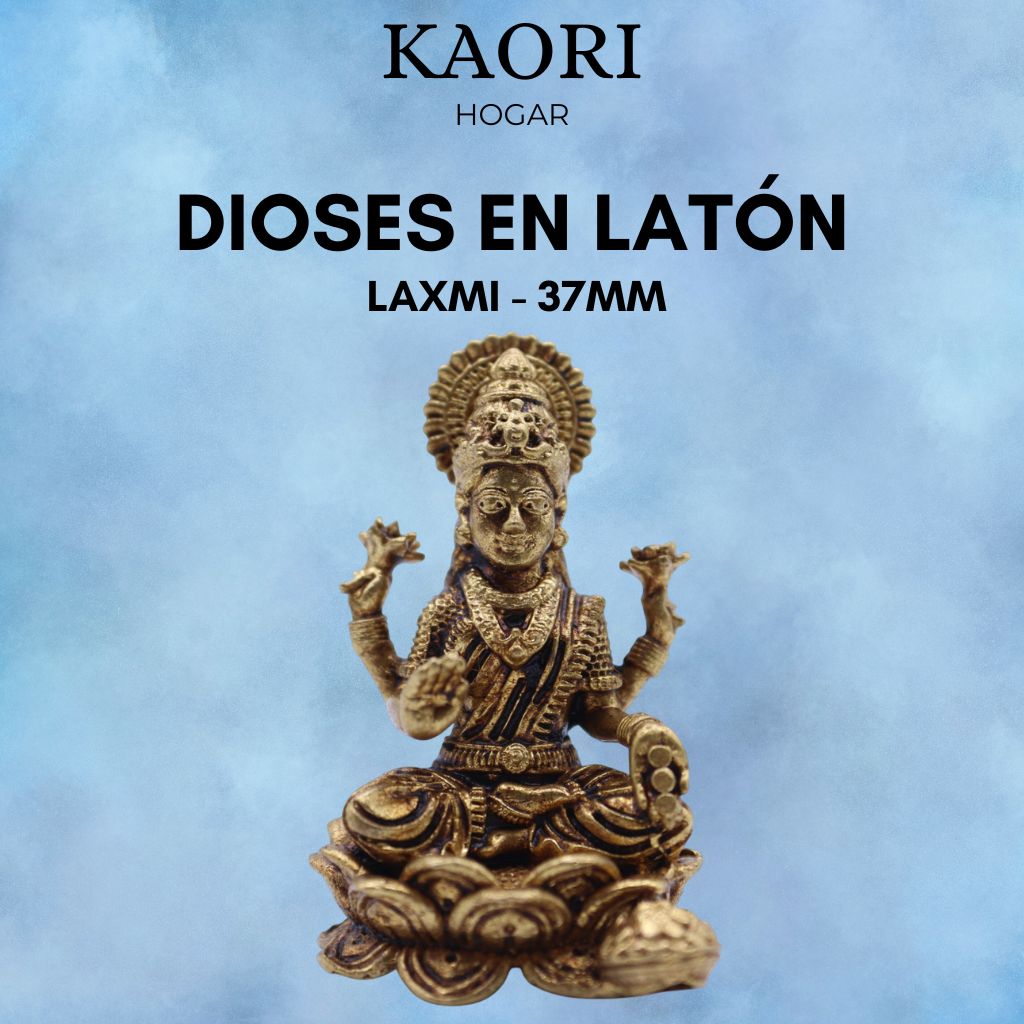 DIOSES EN MINIATURA DE LATÓN - LAXMI - 37MM
