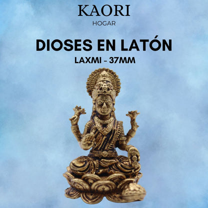 DIOSES EN MINIATURA DE LATÓN - LAXMI - 37MM