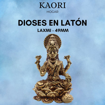 DIOSES EN MINIATURA DE LATÓN - LAXMI - 49MM