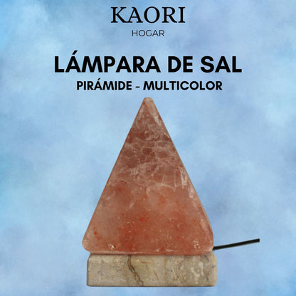 LÁMPARA DE SAL - PIRÁMIDE - MULTICOLOR