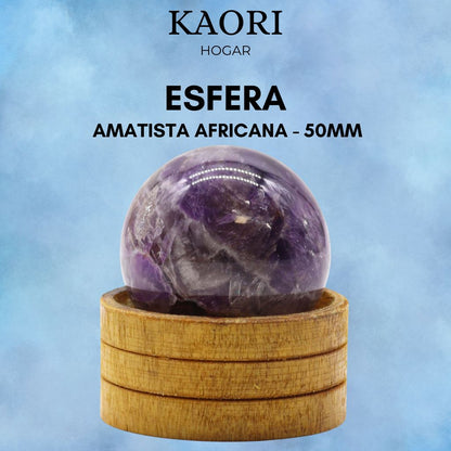 ESFERA CON SOPORTE - AMATISTA AFRICANA - 50MM