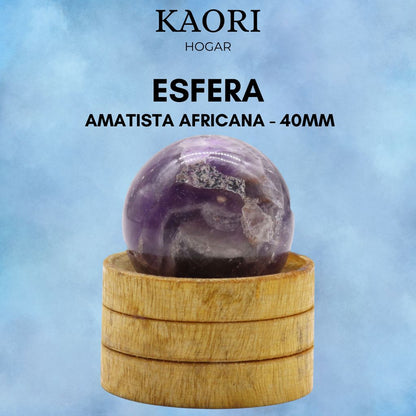 ESFERA CON SOPORTE - AMATISTA AFRICANA - 40MM