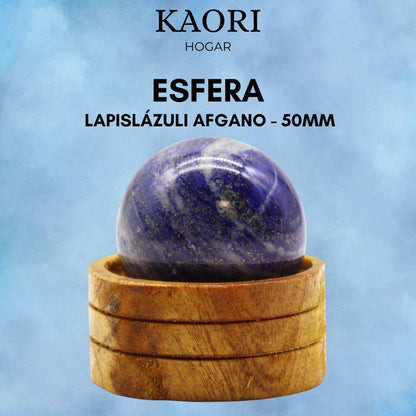ESFERA CON SOPORTE - LAPISLÁZULI AFGANO - 50MM