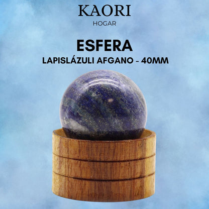 ESFERA CON SOPORTE - LAPISLÁZULI AFGANO - 40MM