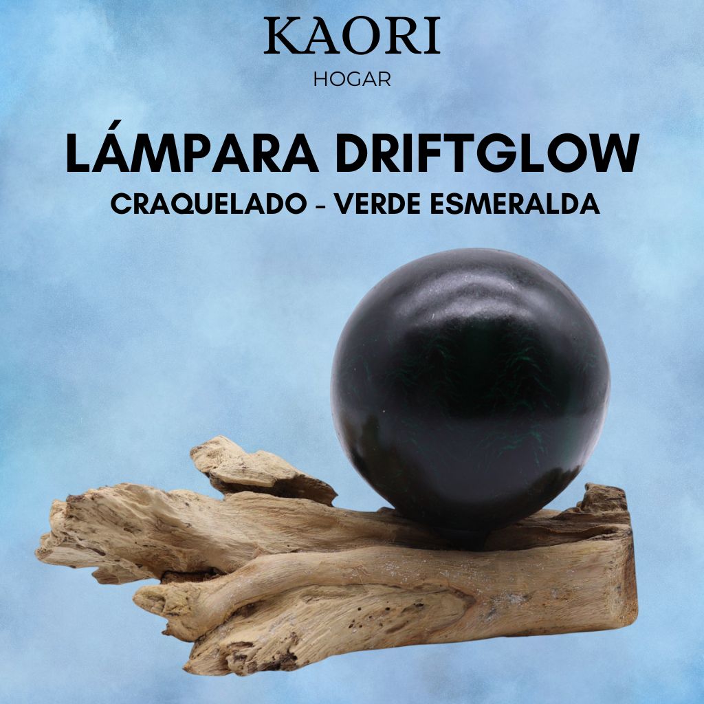 LÁMPARA DRIFTGLOW - CRAQUELADO - VERDE ESMERALDA