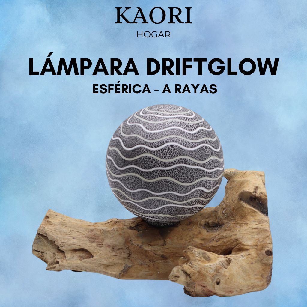 LÁMPARA DRIFTGLOW - ESFÉRICA - A RAYAS