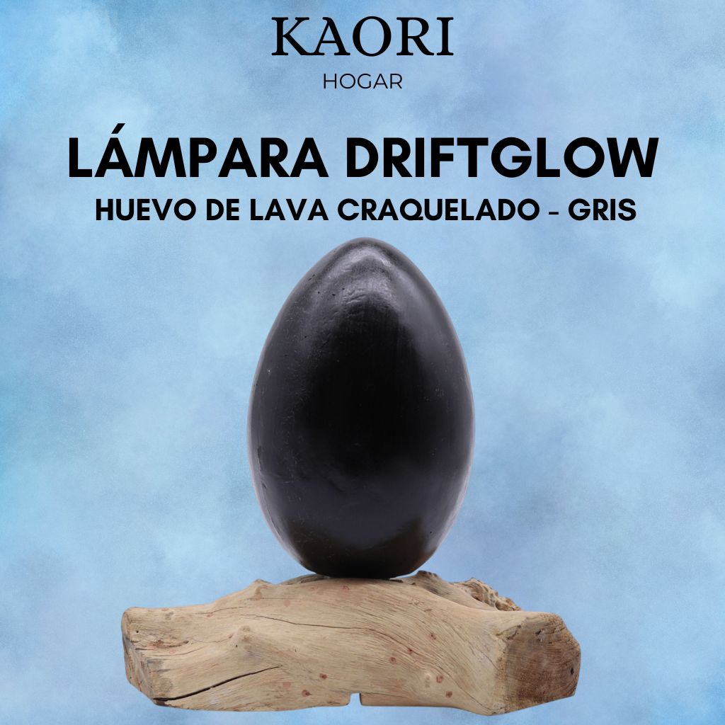 LÁMPARA DRIFTGLOW - HUEVO DE LAVA CRAQUELADO - GRIS