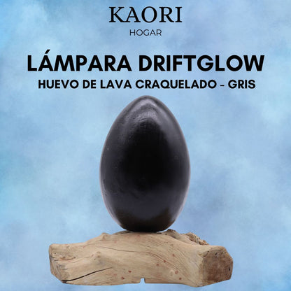 LÁMPARA DRIFTGLOW - HUEVO DE LAVA CRAQUELADO - GRIS