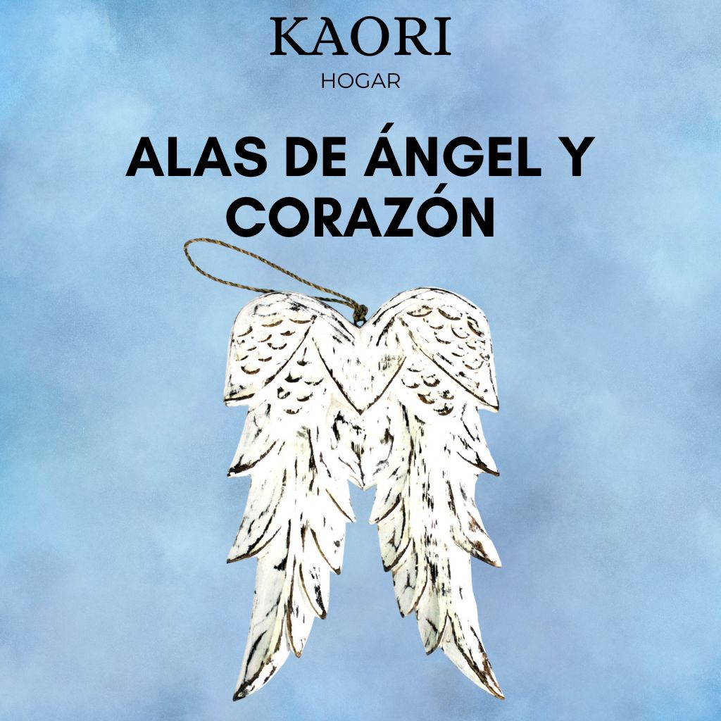 ALAS DE ÁNGEL Y CORAZÓN - 31CM