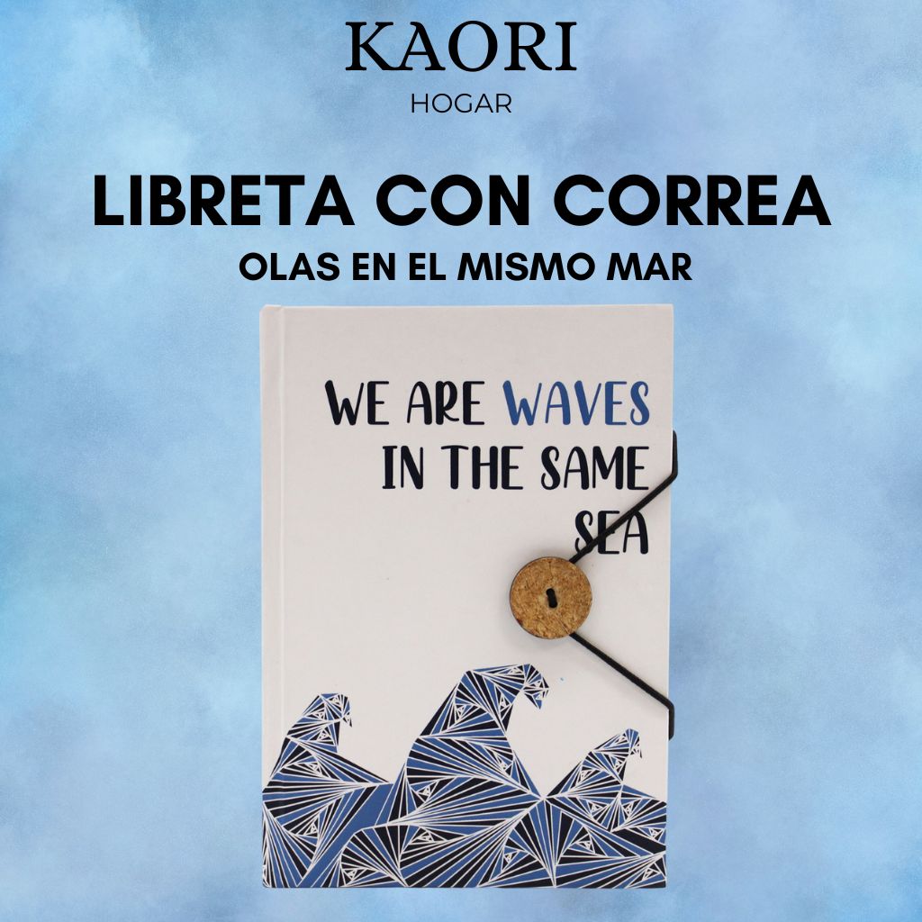 LIBRETA CON CORREA - OLAS EN EL MISMO MAR