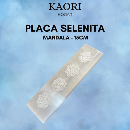 PLACA DE CARGA SELENITA - MANDALA 15CM