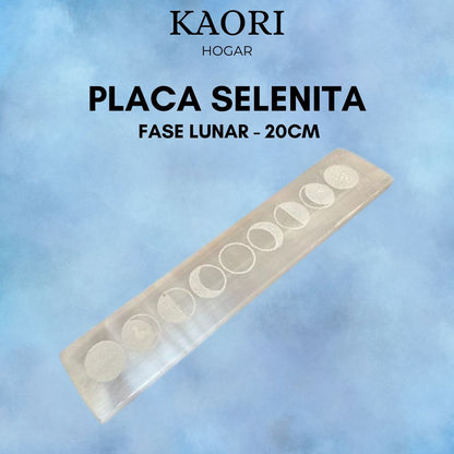PLACA DE CARGA SELENITA - FASE LUNAR 20CM