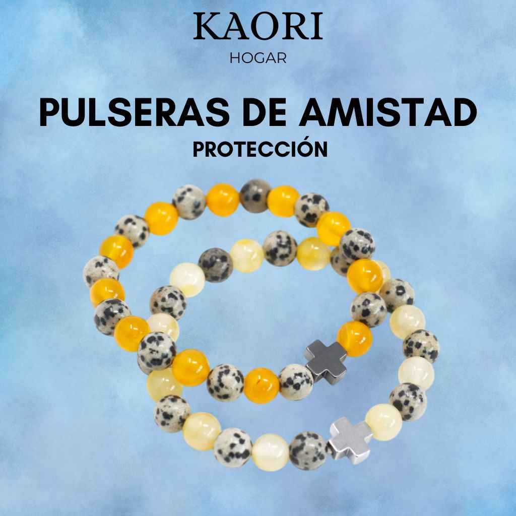 2 PULSERAS DE LA AMISTAD CON PIEDRAS PRECIOSAS - PROTECCIÓN