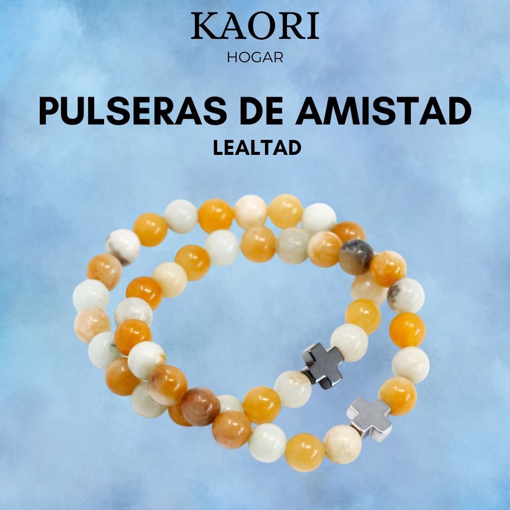 2 PULSERAS DE LA AMISTAD CON PIEDRAS PRECIOSAS - LEALTAD