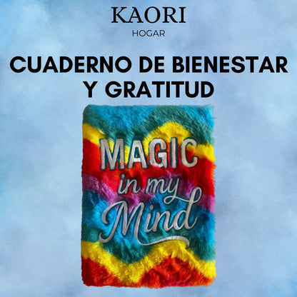 CUADERNO DE BIENESTAR Y GRATITUD - MAGIA EN MI MENTE - 80 PÁGINAS