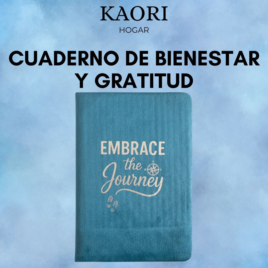 CUADERNO DE BIENESTAR Y GRATITUD  - ABRAZA EL VIAJE - 80 PÁGINAS