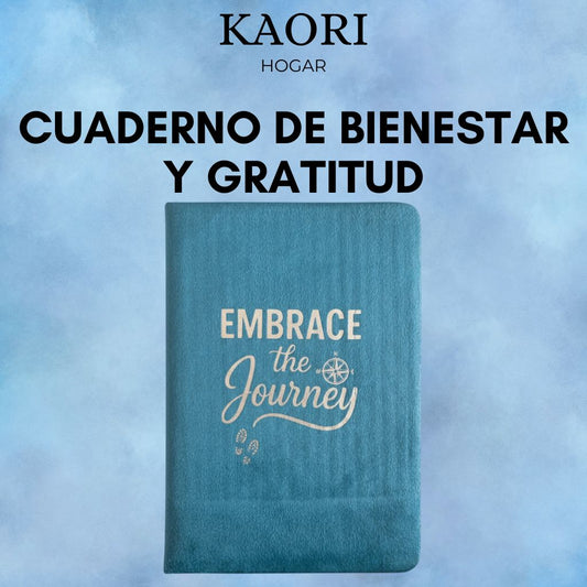 CUADERNO DE BIENESTAR Y GRATITUD  - ABRAZA EL VIAJE - 80 PÁGINAS