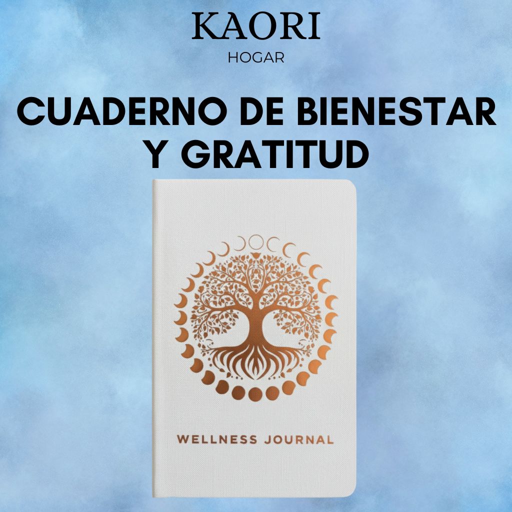 CUADERNO DE BIENESTAR Y GRATITUD - ÁRBOL DE LA VIDA Y FASES LUNARES - 120 PÁGINAS