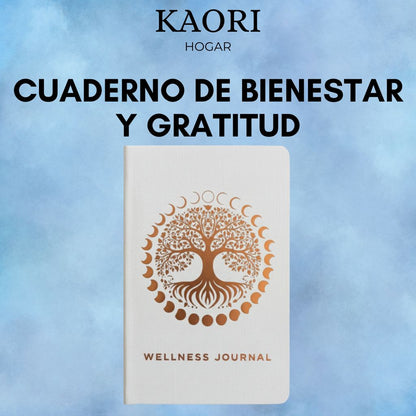 CUADERNO DE BIENESTAR Y GRATITUD - ÁRBOL DE LA VIDA Y FASES LUNARES - 120 PÁGINAS