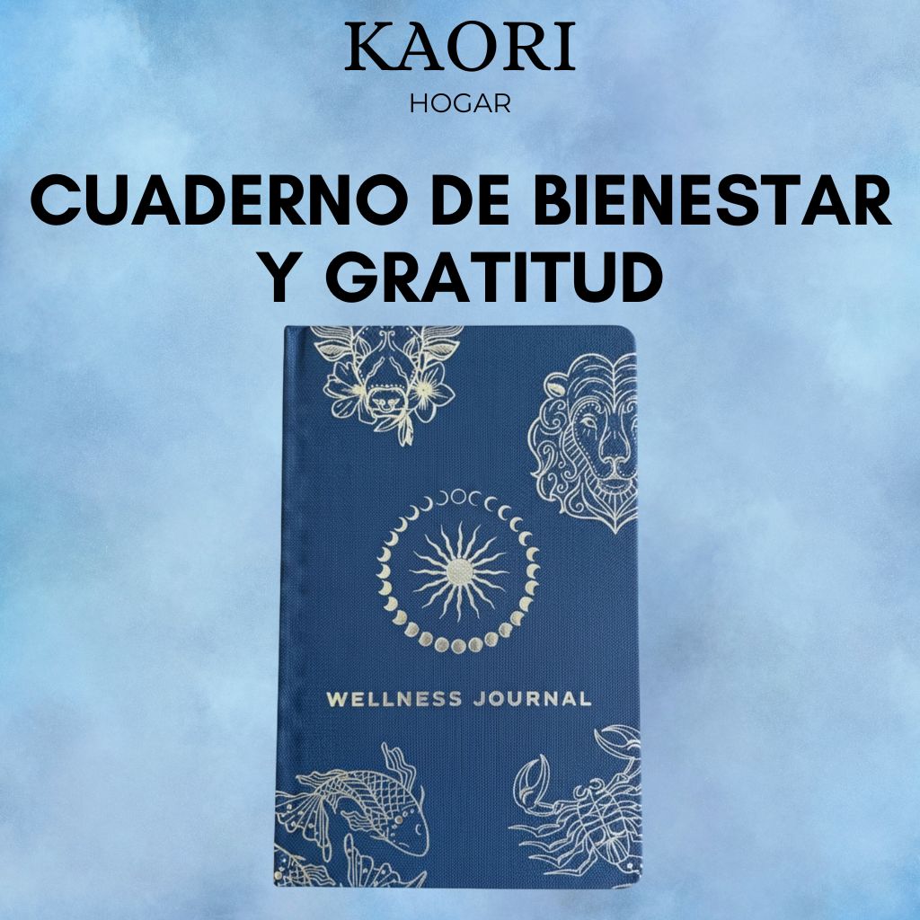 CUADERNO DE BIENESTAR Y GRATITUD - ZODIACO Y FASES LUNARES - 120 PÁGINAS