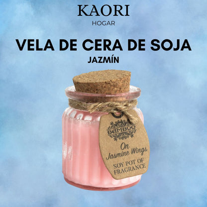 VELA DE CERA DE SOJA EN TARRO - JAZMÍN