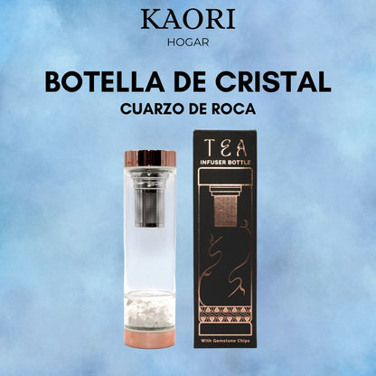 BOTELLA DE CRISTAL PARA TÉ - CUARZO DE ROCA