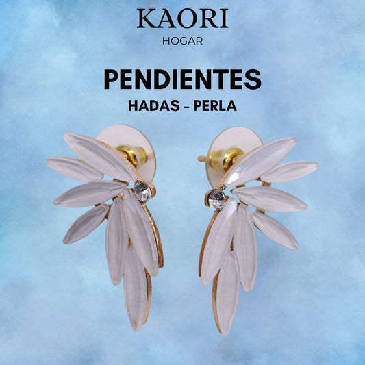 PENDIENTES DE CRISTAL VINTAGE - HADAS - PERLA