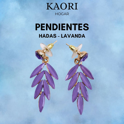PENDIENTES DE CRISTAL VINTAGE - HADAS - LAVANDA