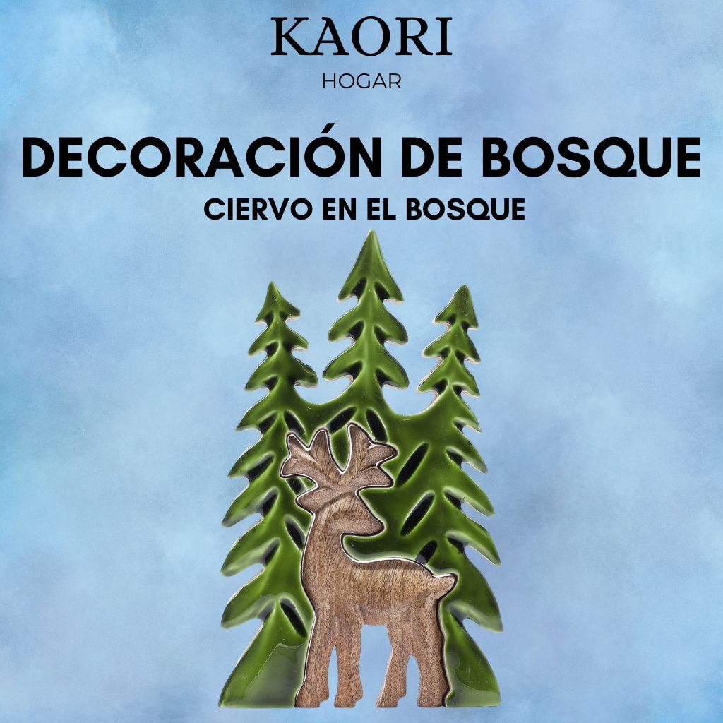 DECORACIÓN DE BOSQUE - CIERVO EN EL BOSQUE