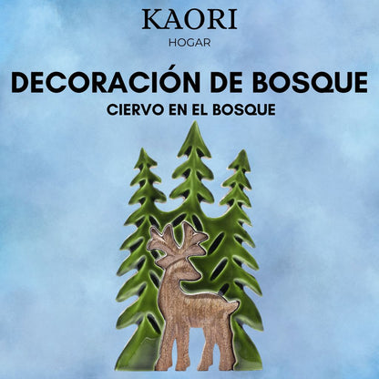 DECORACIÓN DE BOSQUE - CIERVO EN EL BOSQUE