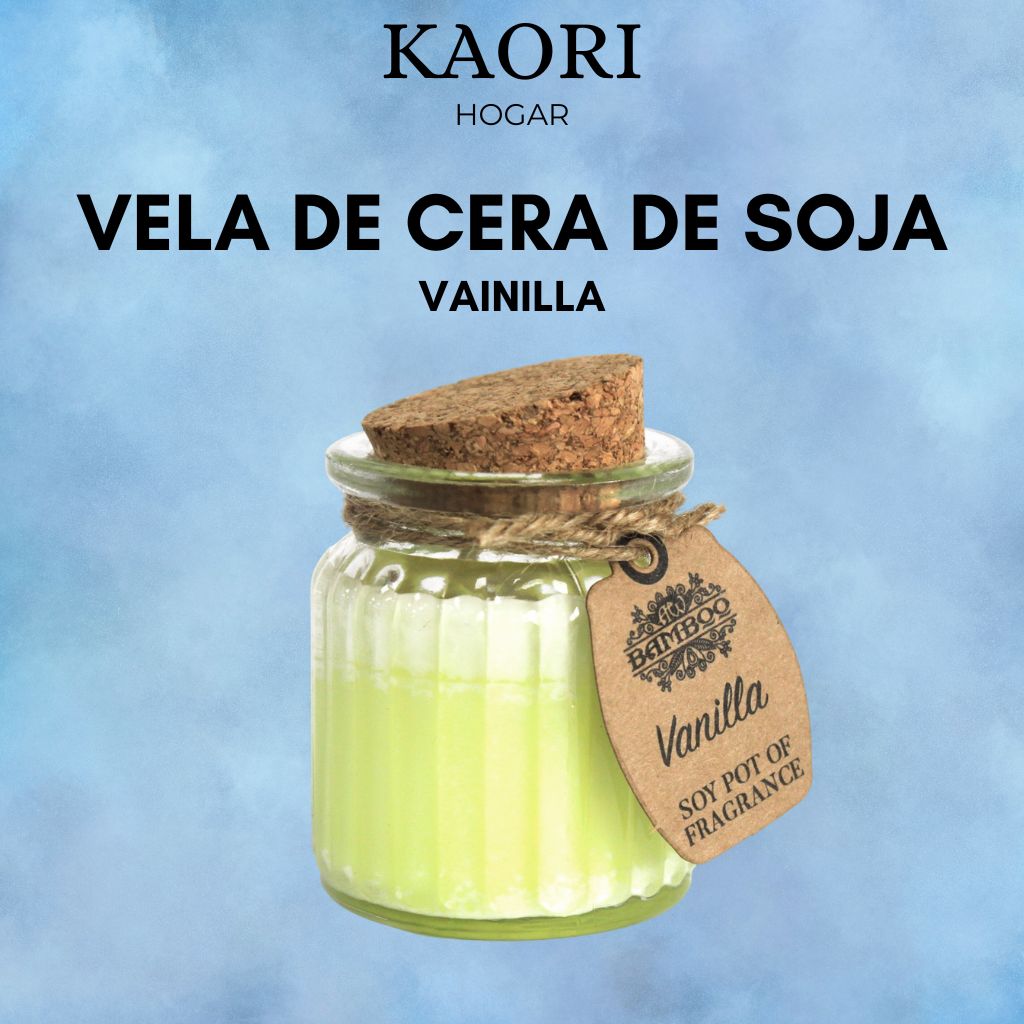 VELA DE CERA DE SOJA EN TARRO - VAINILLA