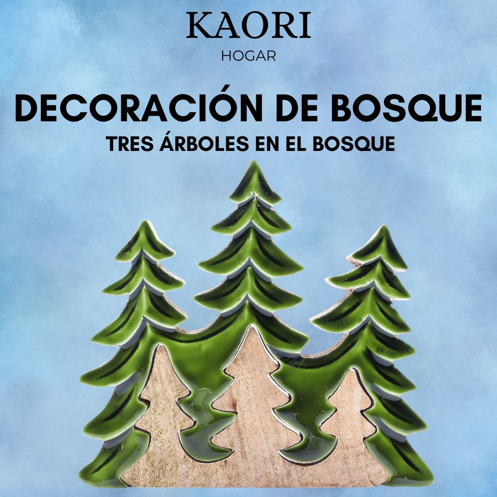 DECORACIÓN DE BOSQUE - TRES ÁRBOLES EN EL BOSQUE