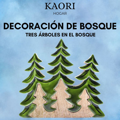 DECORACIÓN DE BOSQUE - TRES ÁRBOLES EN EL BOSQUE