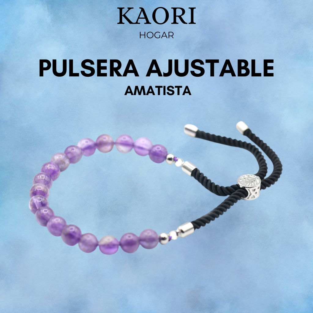 PULSERA AJUSTABLE DE HILO - AMATISTA