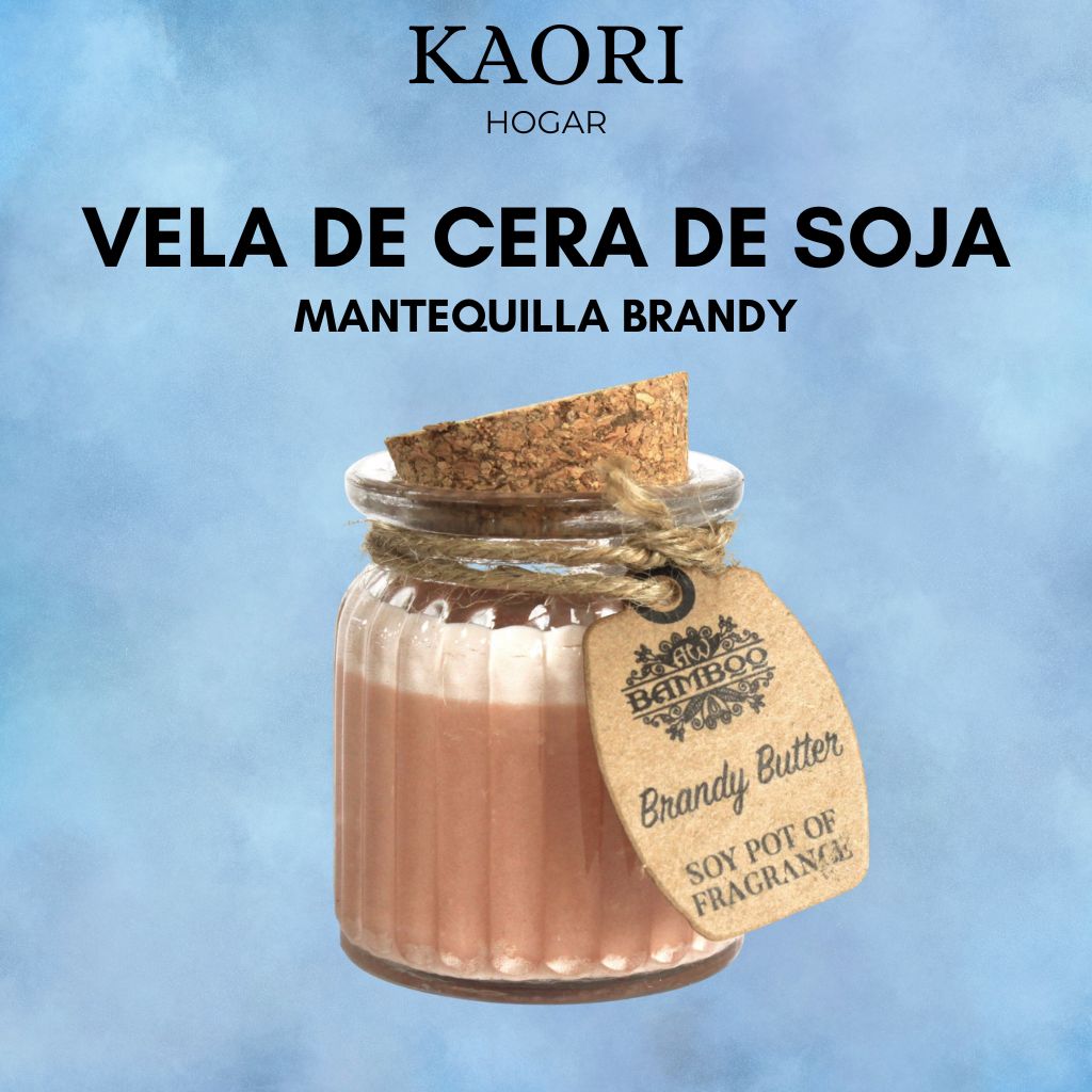 VELA DE CERA DE SOJA EN TARRO - MANTEQUILLA BRANDY