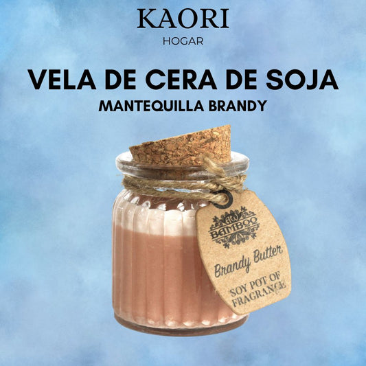 VELA DE CERA DE SOJA EN TARRO - MANTEQUILLA BRANDY