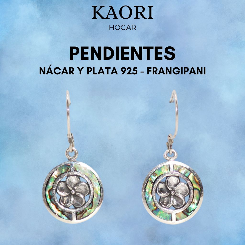 PENDIENTES DE NÁCAR Y PLATA 925 - FRANGIPANI