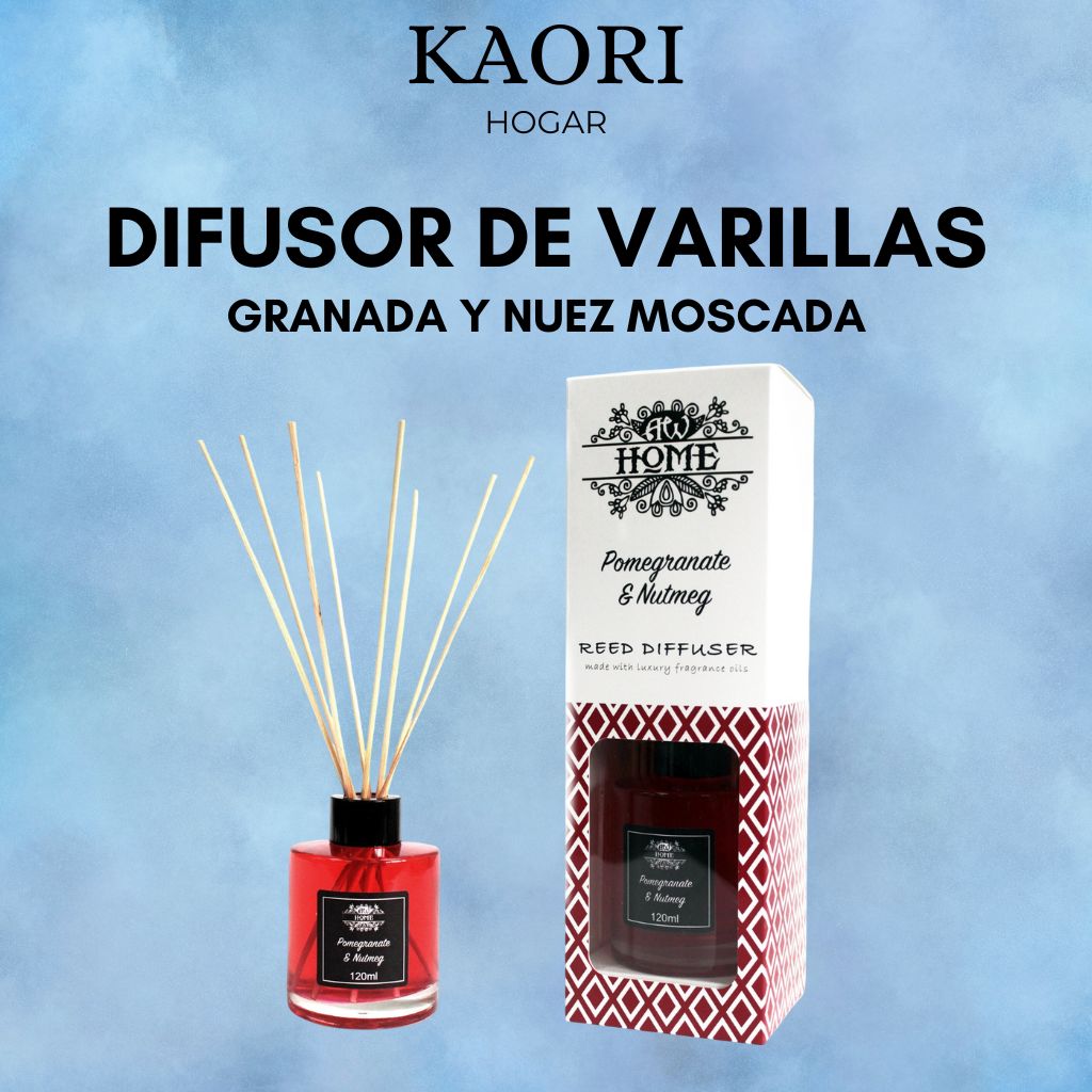 DIFUSOR DE VARILLAS - 120ML GRANADA Y NUEZ MOSCADA