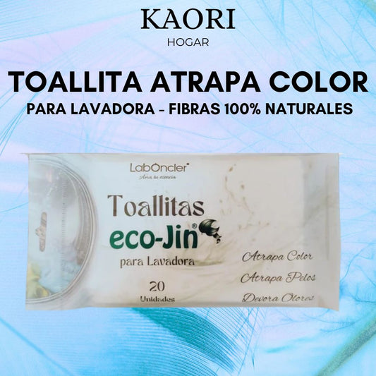 TOALLITAS ECO-JIN - ATRAPA COLOR PARA LAVADORA · FIBRAS 100% NATURALES