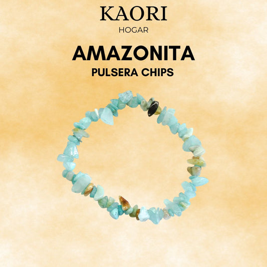 AMAZONITA - PULSERA CHIPS