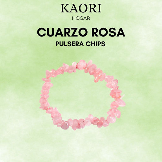 CUARZO ROSA - PULSERA CHIPS