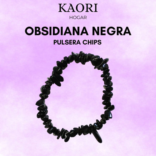 OBSIDIANA NEGRA - PULSERA CHIPS