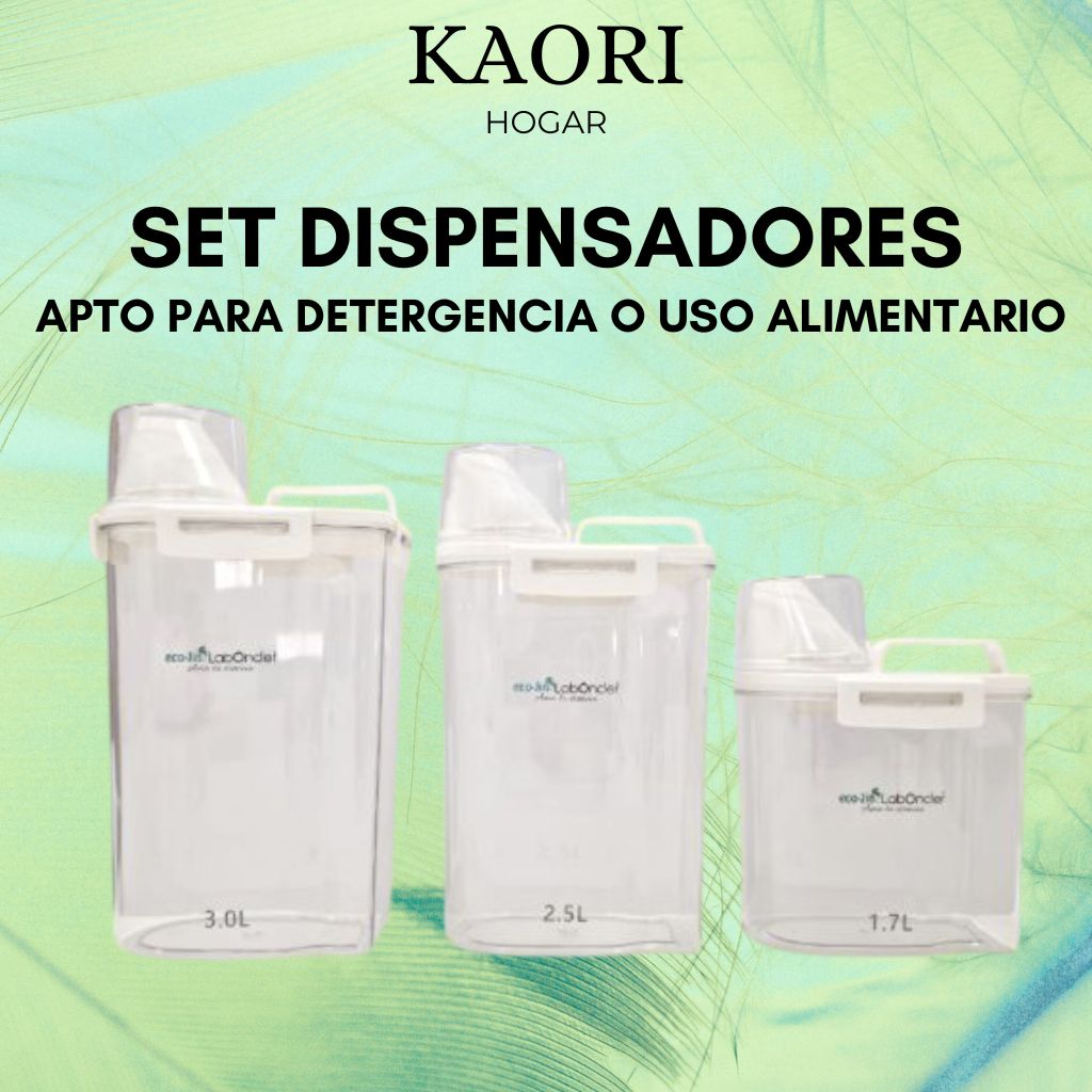 SET DISPENSADORES - PARA DETERGENCIA O PARA USO ALIMENTARIO