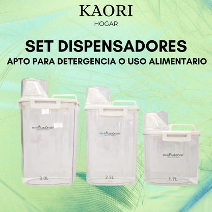 SET DISPENSADORES - PARA DETERGENCIA O PARA USO ALIMENTARIO