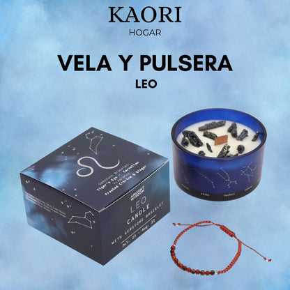 VELA DEL ZODIACO Y PULSERA - LEO