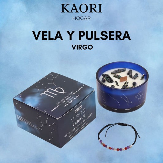 VELA DEL ZODIACO Y PULSERA - VIRGO