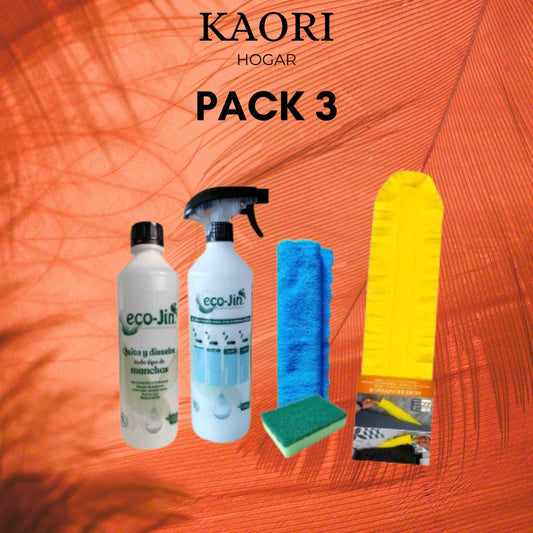 PACK 3: ECO-JIN + DIFUSOR + PLUMERO PALMERA + BAYETA + ESTROPAJO