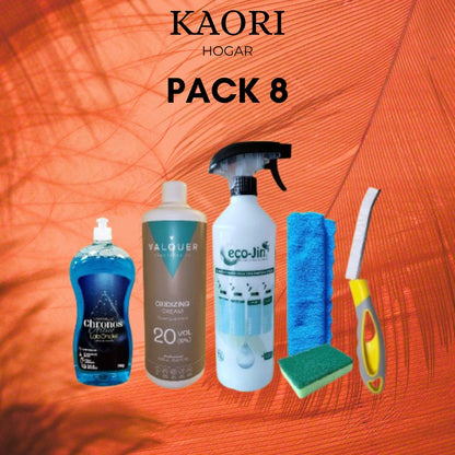 PACK 8: CHRONOS + CREMA OXIDANTE + DIFUSOR + CEPILLO JUNTAS + BAYETA MICROFIBRA + ESTROPAJO CON ESPONJA