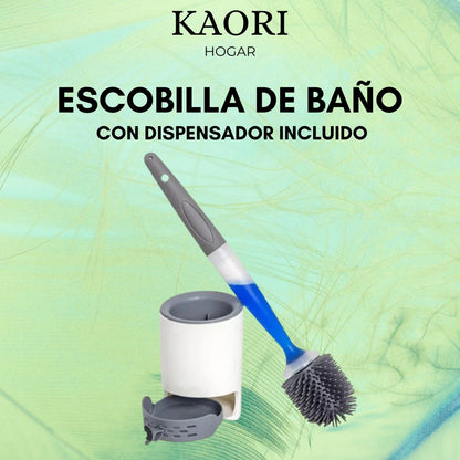 ESCOBILLA DE BAÑO CON DISPENSADOR INCLUIDO
